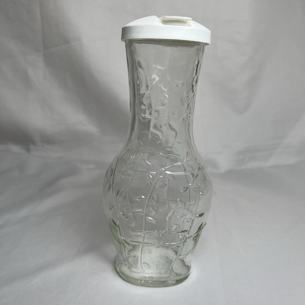 Good Seasons Vine Salad Dressing Cruet Glass Bottle Oil Vinegar Mixer Shaker Lid